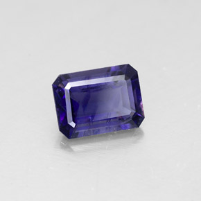 1.35 ct Blue Iolite Stone, Natural Iolite in Octagon Facet Shape for Sale