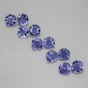 1.80 ct Blue Iolite Gemstone, Iolite Gem in Round Facet Shape for Sale.
