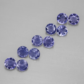 1.80 ct Blue Iolite Stone, Natural Iolite in Round Facet Shape for Sale