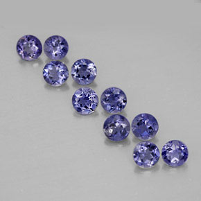 2.10 ct Blue Iolite Gemstone, Iolite Gem in Round Facet Shape for Sale.