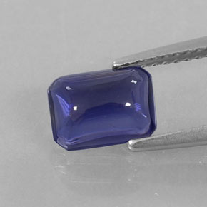 1.29 ct Blue Iolite Gemstone, Iolite Gem in Octagon Cabochon Shape for Sale.