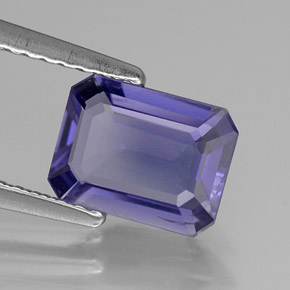 1.04 ct Blue Iolite Stone, Natural Iolite in Octagon Facet Shape for Sale