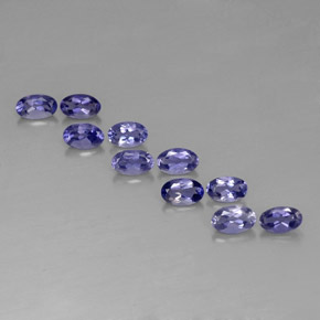 2.11 ct Blue Iolite Gemstone, Iolite Gem in Oval Facet Shape for Sale.
