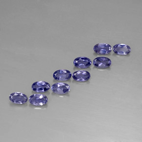 2.09 ct Blue Iolite Stone, Natural Iolite in Oval Facet Shape for Sale