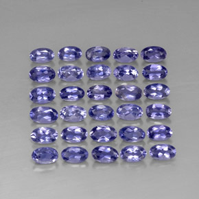 6.81 ct Blue Iolite Gemstone, Iolite Gem in Oval Facet Shape for Sale.