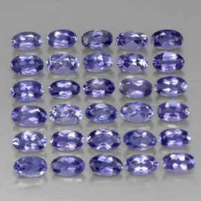 6.81 ct Blue Iolite Stone, Natural Iolite in Oval Facet Shape for Sale