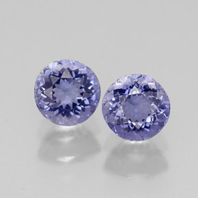 0.80 ct Blue Iolite Gemstone, Iolite Gem in Round Facet Shape for Sale.