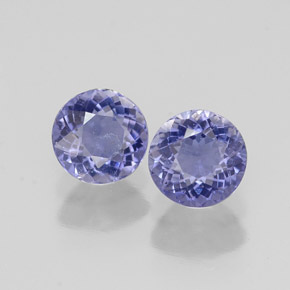 0.76 ct Blue Iolite Gemstone, Iolite Gem in Round Facet Shape for Sale.