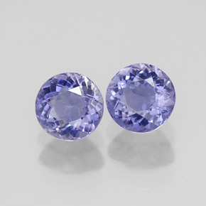 0.76 ct Blue Iolite Stone, Natural Iolite in Round Facet Shape for Sale
