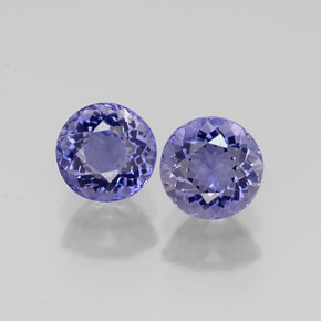 0.81 ct Blue Iolite Gemstone, Iolite Gem in Round Facet Shape for Sale.