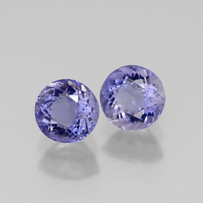 0.81 ct Blue Iolite Stone, Natural Iolite in Round Facet Shape for Sale