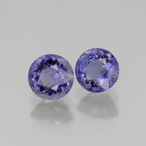 0.74 ct Blue Iolite Stone, Natural Iolite in Round Facet Shape for Sale