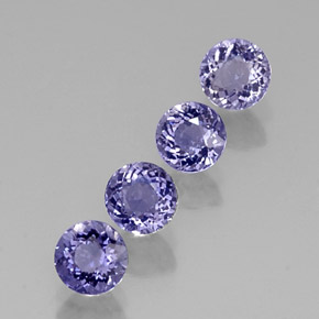 1.87 ct Blue Iolite Stone, Natural Iolite in Round Facet Shape for Sale