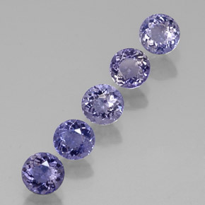 1.83 ct Blue Iolite Stone, Natural Iolite in Round Facet Shape for Sale