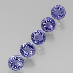 2.27 ct Blue Iolite Stone, Natural Iolite in Round Facet Shape for Sale