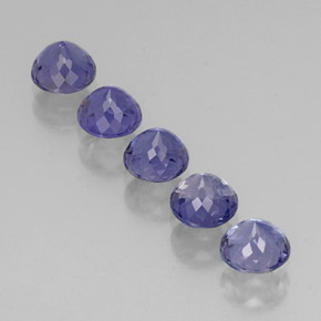 Iolite Gemstone in 5 mm (calibrated) Size for Sale, Iolite Stone in Violet Blue Color