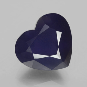 7.41 ct Blue Iolite Gemstone, Iolite Gem in Heart Facet Shape for Sale.