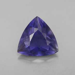 1.48 ct Blue Iolite Gemstone, Iolite Gem in Trillion Facet Shape for Sale.