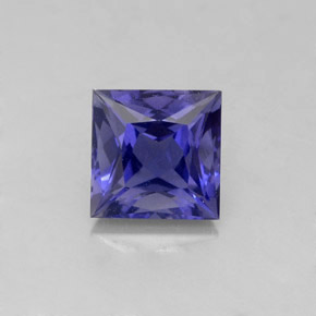 1.08 ct Blue Iolite Gemstone, Iolite Gem in Princess-Cut Shape for Sale.