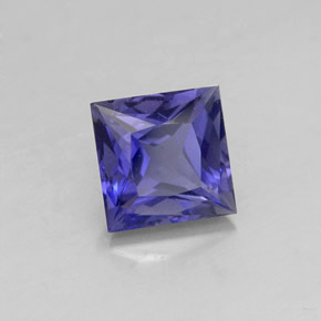 1.08 ct Blue Iolite Stone, Natural Iolite in Princess-Cut Shape for Sale