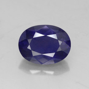 1.54 ct Blue Iolite Gemstone, Iolite Gem in Oval Facet Shape for Sale.