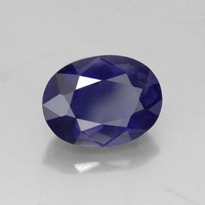 1.54 ct Blue Iolite Stone, Natural Iolite in Oval Facet Shape for Sale