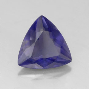 1.64 ct Blue Iolite Stone, Natural Iolite in Trillion Facet Shape for Sale