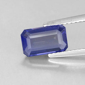 1.24 ct Blue Iolite Gemstone, Iolite Gem in Octagon Facet Shape for Sale.