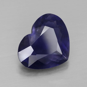 2.67 ct Blue Iolite Stone, Natural Iolite in Heart Facet Shape for Sale