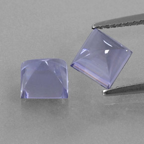 2.35 ct Blue Iolite Gemstone, Iolite Gem in Pyramid Cabochon Shape for Sale.