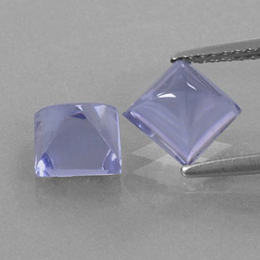 2.22 ct Blue Iolite Gemstone, Iolite Gem in Pyramid Cabochon Shape for Sale.