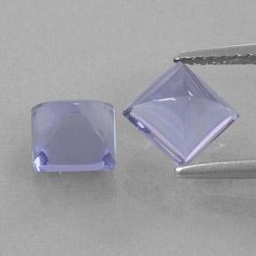 2.21 ct Blue Iolite Gemstone, Iolite Gem in Pyramid Cabochon Shape for Sale.