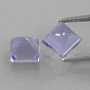 2.28 ct Blue Iolite Gemstone, Iolite Gem in Pyramid Cabochon Shape for Sale.