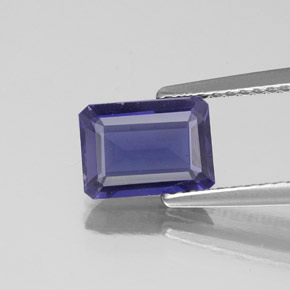 1.09 ct Blue Iolite Gemstone, Iolite Gem in Octagon Facet Shape for Sale.