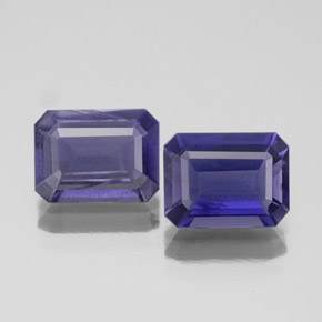 2.23 ct Blue Iolite Gemstone, Iolite Gem in Octagon Facet Shape for Sale.