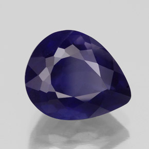 3.83 ct Blue Iolite Stone, Natural Iolite in Pear Facet Shape for Sale