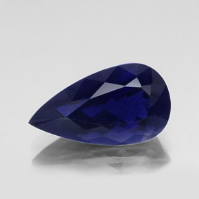 11.31 ct Blue Iolite Gemstone, Iolite Gem in Pear Facet Shape for Sale.