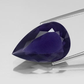 14.65 ct Blue Iolite Gemstone, Iolite Gem in Pear Facet Shape for Sale.