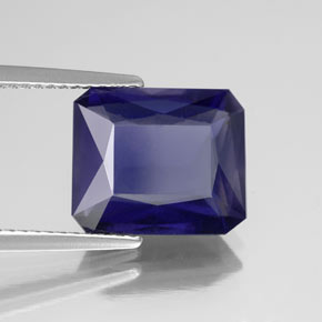 4.50 ct Blue Iolite Stone, Natural Iolite in Octagon / Scissor Cut Shape for Sale
