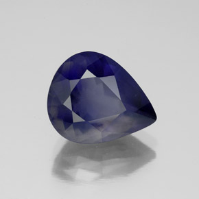 3.77 ct Blue Iolite Stone, Natural Iolite in Pear Facet Shape for Sale