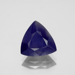 2.49 ct Blue Iolite Gemstone, Iolite Gem in Trillion Facet Shape for Sale.