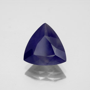 2.49 ct Blue Iolite Stone, Natural Iolite in Trillion Facet Shape for Sale