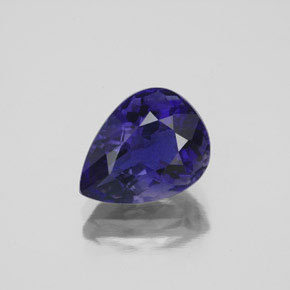 2.32 ct Blue Iolite Gemstone, Iolite Gem in Pear Facet Shape for Sale.