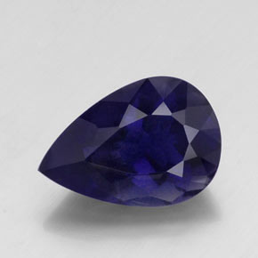 8.98 ct Blue Iolite Gemstone, Iolite Gem in Pear Facet Shape for Sale.