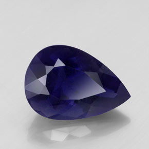 8.98 ct Blue Iolite Stone, Natural Iolite in Pear Facet Shape for Sale