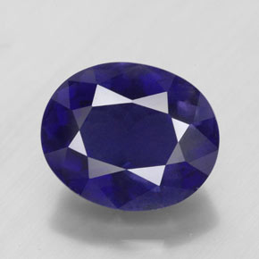 5.21 ct Blue Iolite Gemstone, Iolite Gem in Oval Facet Shape for Sale.