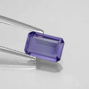 0.88 ct Blue Iolite Stone, Natural Iolite in Octagon Facet Shape for Sale