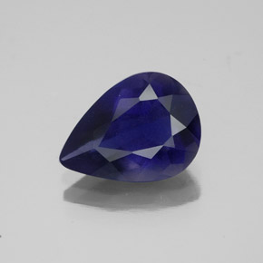 1.85 ct Blue Iolite Gemstone, Iolite Gem in Pear Facet Shape for Sale.