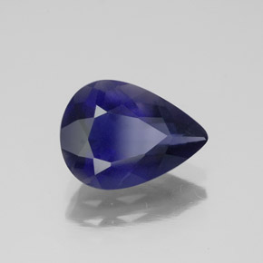 1.85 ct Blue Iolite Stone, Natural Iolite in Pear Facet Shape for Sale