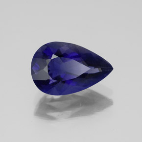 1.78 ct Blue Iolite Stone, Natural Iolite in Pear Facet Shape for Sale